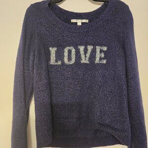 Blue love sweater